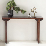 Kitsas p&auml;hklipuust konsoollaud t&auml;ispuidust 12" lai konsool diivanilaud Puhas m&auml;nnipuit (pruun, 31x12x31)