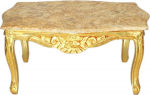 Casa Padrino Baroque kohvilaud kuldne marmoriga kreemikas - m&ouml;&ouml;bel elutoa laud antiikstiilis