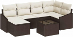 Model3346798 6-osaline aia diivan komplekt koos pehmendusega Grey Poly Rattan Garden Lounge