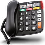 Olympia suure nupuga telefon 4500 | Seenioride lauatelefon | Eriti suured valikunupud | Kuuldeaparaatidega &uuml;hilduv | Seenioride telefon koos kaabliga | 3 fotode otsevalimisnuppu | Juhtmega lauatelefon |