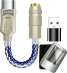CX31993 HiFi t&uuml;&uuml;p C 3,5 mm k&otilde;rvaklappide v&otilde;imendi koos adapteriga mobiiltelefoni IEM AMP metallist USB adapter A