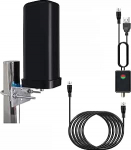 DVB-T2 antenn, IP66 miinikindel 360&deg; vastuv&otilde;tu siseruumides DVB-T antenn koos v&otilde;imendiga ja 13 meetri kaabliga siseruumides ja v&auml;listingimustes asuvate digitaaltelevisiooni 4K 1080P televiisoriseadmete jaoks