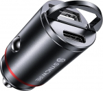 Syncwire 60 W sigaretis&uuml;&uuml;taja USB C & USB autoadapter [PD 3.0 & QC 3.0] Super Mini All-Metal autolaadija USBC &uuml;hildub iPhone 16/15/14/13/12/11 seeria, Samsung, Huawei, Xiaomi, Google Pixeliga