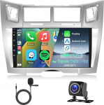 Hodozzy 8 Core 4G + 64G autoraadio Android Toyota Yaris/Vizi 2005-2011 9-tolline IPS puuteekraaniga navigatsioon Carplay Android autoga, raadio Bluetooth 2 DIN DSP GPS WiFi FM RDS tagumine kaamera