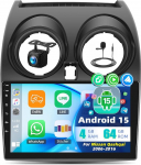 4G + 64G 4-tuumaline Android 15 autoraadio Nissan Qashqai 2006-2016 juhtmevaba Carplay Android auto peeglilinkiga, 9-tolline puuteekraaniga raadio stereo Bluetooth GPS WiFi FM RDS raadio DSP mikrofoniga +