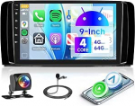 4G + 64G 9'' Android autoraadio Mercedes Benz R klassile W251 R280 R300 R320 R350 R63 2005-2017 koos traadita Carplay Android auto navigatsiooniga GPS peeglilink Bluetooth FM/RDS/EQ/USB WiFi SWC tagumine vaade