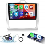 Hodozzy 6G+128G 8-tuumaline Android autoraadio Ford Focus 2004-2011 juhtmevaba Carplay Android autole, autoraadio 9-tolline puuteekraan Bluetooth GPS navigatsiooniga WiFi USB DSP FM/RDS raadio tagurduskaameraga