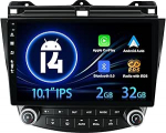 2 DIN Android 14 Autoradio Honda Accord/Euro 2003-2008 toetab Carplay, Android Car, DAB+, WiFi, BT, GPS, AUX, MirrorLink, WiFi, RDS, FM, USB 10-tolline IPS.