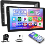 Hikity 4+128G Android 15 Autoradio f&uuml;r FIAT Tipo Egea 2015-2020, 9" Bildschirm Radio mit Wireless CarPlay Android Auto Bluetooth Navi GPS WiFi EQ Doppel-USB und R&uuml;ckfahrkamera