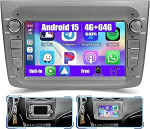 [4G + 64G] Inefala Android 15 autoraadio Alpha Mito jaoks traadita Carplay Androidiga, 7-tolline puuteekraaniga raadio koos GPS WiFi RDS/FM Bluetooth EQ SWC tagurduskaamera mikrofoniga
