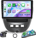 8 Core 6G+128G traadita Carplay Android 15 autoraadio Toyota Aygo Peugeot 107 Citro&euml;n C1 2004-2014 jaoks