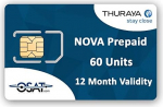 OSAT Thuraya Nova SIM-satelliittelefon 60 seadmega (70 minutit)