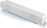 Garsent PC Soundbar k&otilde;lar, 3,5 mm USB juhtmega HiFi Stereo Sound Bar k&otilde;lar Boombox bassiga, kodukino k&otilde;lar PC nutitelefonile (valge)
