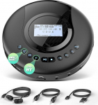 Arafuna kaasaskantav CD-m&auml;ngija DAB+/FM raadioga, CD-m&auml;ngija Bluetooth heliraamatu funktsiooniga, Discman autosse, antishokiga, integreeritud aku 2000 mAh