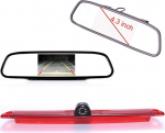 【Reverse Camera + 4,3-tolline HD tahavaatepeegel】 autos kolmas katusealune piduritulede kaamera tagurduskaamera tagurduskaamera koos automonitoriga Transporterile Mercedes Sprinter W906 Viano Vito Transit Ducato VW Crafter T5 Multivan Caravelle 2017  ...