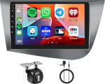 [6G + 128G] Hodozzy 8-tuumaline Android autoraadio Seat Leon 2 MK2 2005-2012 koos Bluetooth Navi, 9-tolline puuteekraaniga raadio traadita Carplay Android autoga, GPS WiFi USB DSP FM/RDS raadio + tagurdamine