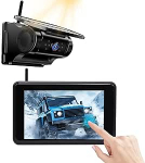 Traadita p&auml;ikesepaneeliga tagurduskaamera, 9600 mAh magnetiline tagurduskaamera raadio, 5-tolline traadita tagurduskaamera komplekt, IP67 veekindel, 1080P HD &ouml;&ouml;vaatlus, haagissuvila, veoauto, auto, haagissuvila jaoks