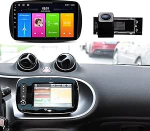 Auto GPS-navigatsioon CarPlay & Android + HD tagantj&auml;rele vaatamise kaamera, mis &uuml;hildub Smart Fortwo Forfour Cabrio Cabriolet Coupe 451 453 (Navigator D + tagurduskaamera 8379)