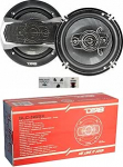 2 DS18 SLC-N65X koaksiaal 4 Way 6.5" 165mm 6.5" 50 Watt RMS 200 Watt Max 4 Ohm 84.9dB kummist vedrustus (paar) + 3 tasuta kleebistikku