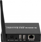 EXVIST H.265 4K WiFi HDMI videokooder, Dual USB 2.0 salvestamiseks, HDMI Loopout, &uuml;hildub ONV/HK-ga, HDMI-kooder YouTube'i, Facebooki, Wowza, Twitchi otse&uuml;lekannete jaoks.