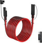 ELFCULB SAE kuni SAE pikenduskaabel, 14AWG SAE &uuml;henduskaabel koos SAE polaarsuse &uuml;mberp&ouml;&ouml;ramise adapteriga auto mootorrataste p&auml;ikesepaneelile (6M / 20FT)