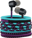 URIZONS Juhtmega In Ea k&otilde;rvaklapid V&auml;rvilised sportlikud bassik&otilde;rvaklapid punutud mikrofoniga m&uuml;raisolatsiooniga 3,5 mm stereok&otilde;rvaklapid &uuml;hilduvad Samsung MP3-ga
