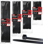 ZENIX Professional kaablipaelte komplekt 400 tk 200/300/350/400 mm (100 tk) UV-kindel kuni +85 &deg;C 28 kg t&otilde;mbetugevus sise- ja v&auml;litingimustes kasutamiseks.