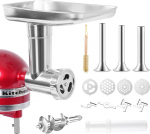 Stainless Steel Meat Grinder for KitchenAid Mixer, Meat Grinder Attachment for Kitchenaid Stand Mixer, Dishwasher Safe
