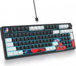 SOLIDEE Wired 95% mehaaniline m&auml;nguklaviatuur, Hot-Swap mehaaniline klaviatuur, tihendusstruktuur RGB taustavalgustus, 98 klahvi mehaaniline klaviatuur p&ouml;&ouml;rleva nupuga, NKRO klaviatuur (98 must)