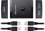 Xiwai USB 3.0 kahesuunaline l&uuml;liti KVM 2 kuni 1 PC jagamine v&otilde;i 1 kuni 2 Hub klaviatuurile, hiirele, skannerile, printerile
