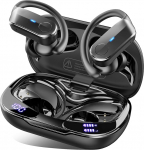 Ordtop Bluetooth 5.4 spordik&otilde;rvaklapid, 70H k&otilde;rvaklapid Bluetooth 4 m&uuml;rasummutusmikrofoniga, 2026 IPX8 veekindlad k&otilde;rvaklapid, HiFi Stereo Deep Bass juhtmevabad k&otilde;rvaklapid k&otilde;rvakonksudega, LED