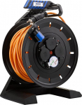 Hedi K740Q2TF500 kaablirull 40 m Generation 7 (v&auml;rv oranž, plastik, kaabel H07BQ-F 3G2.5, 4-kohaline pistikupesa, pistikupesa tihenduslipp, &uuml;lekoormuskaitse)