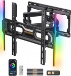Perlegear PGMF20 teleri seinakinnitus 26-65-tollistele kuni 45 kg kaaluvatele teleritele, LED taustavalgustus muusika s&uuml;nkroniseerimisega, maksimaalne VESA 400 x 400 mm, panoraam-, pikendus- ja kallutusfunktsiooniga