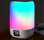 AFEXOA Bluetooth-k&otilde;lar koos &ouml;ise valguse ja digitaalse &auml;ratuskellaga, kaasaskantav helimasin 30 loomuliku heliga, valge m&uuml;ra koos taimeriga, puutetundlik LED laualamp magamistuppa