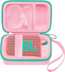 Kandekott &uuml;hildub JBL Go 4 - kaasaskantav Bluetooth k&otilde;larikarp Pro Sound, ka Go 3/Go3 Eco/Go2 veekindla juhtmevaba minik&otilde;lari jaoks - ainult kohver (roosa)
