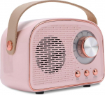 Retro BT k&otilde;lar, v&auml;ike k&auml;eshoitav kaasaskantav Vintage dekoratsioon kodu jaoks v&auml;ljas DW21, 500 mAh, v&auml;ike BT k&otilde;lar, Retro Vintage (roosa)