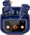 Bluetooth-k&otilde;rvaklapid, 48H juhtmevabad Bluetooth 5.4 k&otilde;rvaklapid koos puuteekraaniga, poolk&otilde;rvaklapid juhtmevabad k&otilde;rvaklapid ENC-m&uuml;ra t&uuml;histamisega, IPX7 k&otilde;rvaklapid, immersiivsed s&uuml;gavad bassik&otilde;rvaklapid