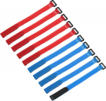 hankekaart Wiederverwendbare Batterie-Spanngurte, 2 x 30,5 cm, Schwarz/Blau, Nylon, Mehrzweck-Batterie, Halteband, Klettverschluss, f&uuml;r Quadcopter, FPV, RC, Drohne, Boot, Auto, 10 St&uuml;ck