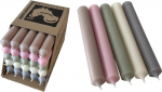Kerzenfarm Hahn Taper Candles Colourful - K&uuml;&uuml;nla komplekt 25 - Premium Quality Made in Germany - 22 mm l&auml;bim&otilde;&otilde;t, 18 cm pikkus V&auml;rvik&uuml;&uuml;nlad v&auml;rvitud l&auml;bi - Taper Candles pastelsed v&auml;rvid - Lauak&uuml;&uuml;nlad komplekt 1