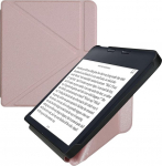 kwmobile Case Compatible with Kobo Libra 2 Case - Faux Leather Case - eReader Protective Case - Cover Rose Gold