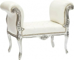 MAXIOCCASIONI Sofa Baroque Silver and White