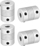 hankekaart Flexible Kupplungen, 6 mm kuni 6 mm, Aluminiumlegierung, Gelenkverbinder, flexible Wellenkupplungen, Motorkupplung f&uuml;r 3D-Drucker, CNC-Maschine, Motorf&uuml;hrung, DIY-Encoder D25 x L 19 mm, 4