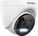 SV3C 4K POE Outdoor Indoor Camera, Wired Security Camera, Person/Vehicle Detection, Colour Night Vision, Two-Way Audio, Waterproof, 24/7 Recording, RTSP, ONVIF, 512GB SD Card Slot