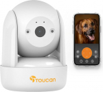 TOUCAN Seek siseruumide paaniline ja kallutatav valvekaamera - 1080p WiFi kaamera 106&deg; lainurk, 2-suunaline heli, AI liikumistuvastus, &ouml;ine n&auml;gemine ja tasuta pilvesalvestus, ei n&otilde;uta tellimust.