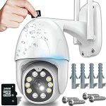 Retoo j&auml;lgimiskaamera 270&deg; Outdoor Indoor 1080P, WiFi kaamera v&auml;ljas automaatse j&auml;lgimisega, &ouml;&ouml;vaatluskaamera, liikumise tuvastamine, v&auml;likaamera, WiFi kaabli kaotus, &ouml;&ouml;n&auml;gemine, veekindel