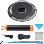 Suptig Dome Port objektiiv GoPro Hero 6 Hero 5 jaoks koos veekindla korpuse korpuse ja k&auml;eshoitava ujuvbariga Sukeldumine Snorkeling Veealune fotograafia