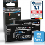 PATONA 2 x Platinum aku LP-E6P LP-E6NH 2600mAh USB-C sisendiga asendusaku, mis &uuml;hildub Canon EOS R7 R6II R5 7D 6D 5D Mark II III IV 60D 70D 80D 90D LP-E6 LPE6P LPE6NH LPE6N