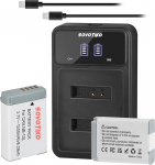 NB-13L 2 akupakett + kahe pordi laadija Canon PowerShot SX740/SX620/SX720 HS, G1 X Mark III, G5 X/Mark II, G7 X/Mark II/M III, G9 X/Mark, 1300mAh, Canon PowerShot SX740/SX620/SX720 HS, G1 X Mark III, G5 X/Mark II, G7 X/Mark II/M III, G9 X/Mark, 1300mAh