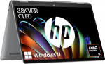 HP Envy x360 2-in-1 konverteeritav s&uuml;learvuti AMD Ryzen 5 8640HS AI optimeeritud 14-tolline 2.8K OLED puuteekraan 16 GB RAM 512 GB SSD AMD Radeon graafika QWERTZ Copilot Key Windows 11 Home Silver