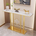 Schmaler Langer Konsolentisch, Konsolentisch f&uuml;r Wohnzimmer und Flur, Chinesischer Stil(Gold,80cm/31.5in)